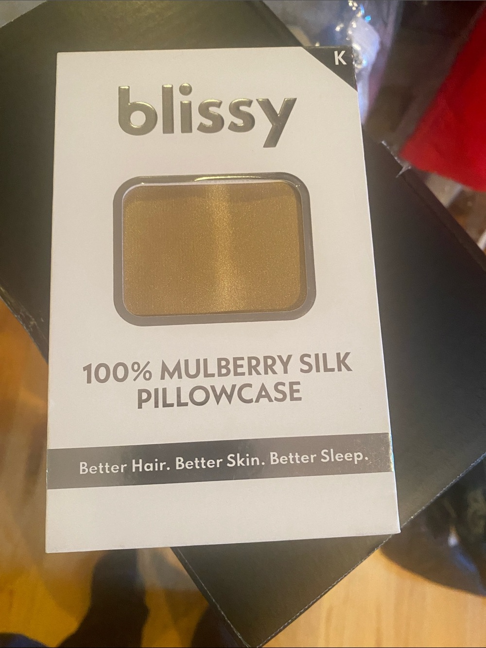 Blissy Gold Silk Pillowcase - King. No offers!!!